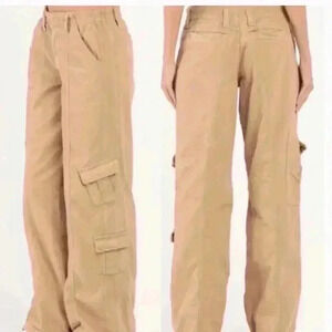 Urban Outfitters BDG Y2K Cargo Corduroy Pants Tan 100% Cotton Size Small